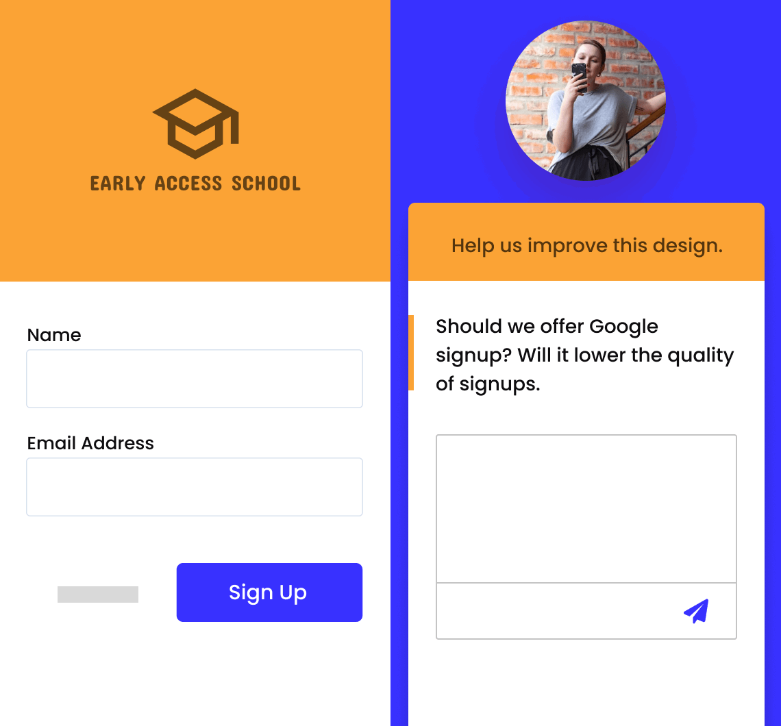 Image showing how you can add custom questions to design screens